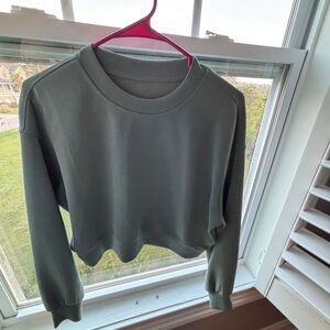Green Cropped Lululemon Sweatshirt